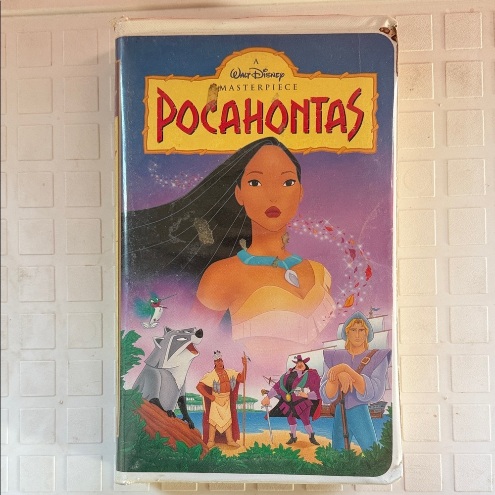 Vintage Disney Pocahontas VHS with Purple and Red Cover